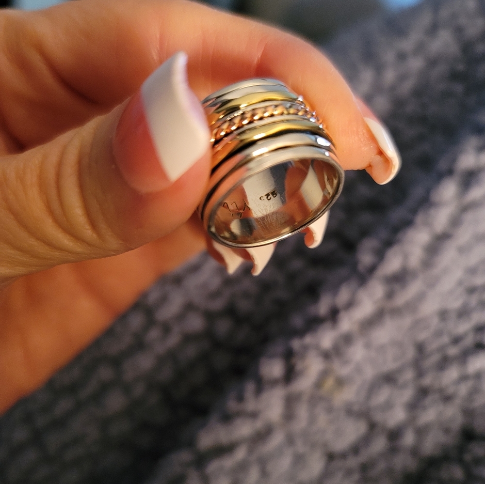 Beautiful, Unique Solid Sterling Silver Fidget/Sp… - image 3